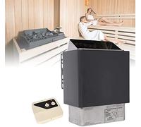 UIGJIOG Riscaldatore a Sauna secca, Stufa elettrica per Sauna, pentola elettrica 220V Sauna, Stufa Sauna con Controller Esterno, 3-6KW Controllo della Temperatura Doppia Doccia a Doppio Doccia,6.0KW