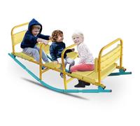 UIHECTA Altalena A Dondolo in Metallo 2 in 1 per Bambini Piccoli Impugnature Facili Impugnare, Giocattolo Interno Ed Esterno, Regalo per Bambini dai 3 agli 8 Anni