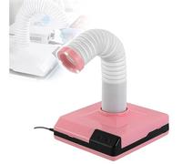 UIHECTA Aspiratore Professionale per Polvere da Unghie con Luce LED Regolabile, Doppia modalità di Aspirazione, Motore Potenziato a Basso Rumore, per Lucidatura Unghie Acriliche,Rosa