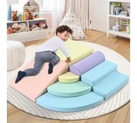 UIHECTA Blocchi Arrampicata in Schiuma Bambini Piccoli: Palestra Arrampicata Colorata in Similpelle, Blocchi Costruzione in Schiuma Bambini, Giocattolo da Interno,C