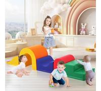 UIHECTA Blocchi Arrampicata in Schiuma Bambini Piccoli: Palestra Arrampicata Colorata in Similpelle, Blocchi Costruzione in Schiuma Bambini, Giocattolo da Interno,F