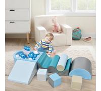 UIHECTA Blocchi Arrampicata in Schiuma Bambini Piccoli: Palestra Arrampicata Colorata in Similpelle, Blocchi Costruzione in Schiuma Bambini, Giocattolo da Interno,D