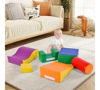 UIHECTA Blocchi Arrampicata in Schiuma Bambini Piccoli: Palestra Arrampicata Colorata in Similpelle, Blocchi Costruzione in Schiuma Bambini, Giocattolo da Interno,E