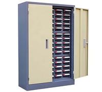 UIHECTA Cassettiera Portaoggetti, Organizzatore per Dadi E Bulloni in Lega Acciaio, con Cassetto Ed Etichette, Contenitore per Bulloni, per Riporre Utensili Ferramenta,B,75 Drawers with Door