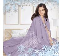 UIHECTA Coperta Rinfrescante per L'Estate, Coperta Estiva Leggera E Traspirante, Trapunta per Aria Condizionata, Effetto Freddo Bifacciale, per Chi Dorme Caldo E Suda di Notte,Viola,230 * 240cm