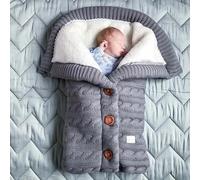 UIHECTA Copertine Morbide per Neonati, Maglione Caldo, Morbida Copertina in Pile Lavorato A Maglia, Foderata in Pile, per Lettino E Carrozzina,001,70 * 40cm