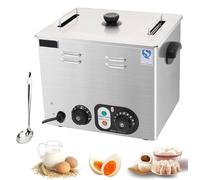 UIHECTA Cuociuova Elettrico per Uova in Camicia Cuociuova Rapido 2600W Teglia per Uova in Camicia Acciaio Inossidabile con Controllo Temperatura per Uso Domestico in Cucina,Timer,with Basket