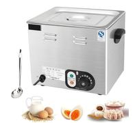 UIHECTA Cuociuova Professionale da 2600 W, Cuociuova in Acciaio Inox, Cuociuova Elettrico per Uova in Camicia di Grande capacità, con Controllo Temperatura, per Ristoranti,No Timer,Without Basket