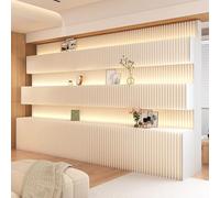 UIHECTA Divisorio Portatile in Carta, Paravento Pieghevole Autoportante, Pareti Temporanee Moderne per Separare Gli Ambienti di Casa, Studio, Ufficio, Esposizione,3 Tier,200(L)*160(H)*35cm