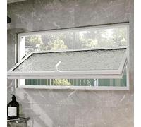 UIHECTA Finestra di Casa, Finestra A Battente Aperta per Seminterrato, Montaggio A Filo Ventilazione Isolata Finestra A Tramoggia Girevole, Lega di Alluminio, per Bagno Seminterrato,Bianca,90×40cm