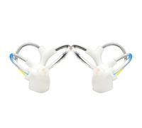 UIHECTA Modello Orecchio Interno Ingrandito 5 Volte con Struttura Anatomica Aperta, Modello Didattico Canali Semicircolari e Coclea per Studio Medico e Educazione Scientifica,Bianca,A Pair