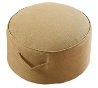 UIHECTA Pouf Rotondo, Pouf da 40 cm, Poltrona da Terra, Poggiapiedi, Sfoderabile, Cotone E Lino, per Soggiorno, Camera da Letto O Balcone, Arredo per La Casa,Verde