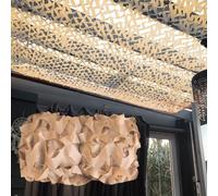 UIHECTA Rete Mimetica Resistente, Reti Parasole in Rotoli Sfusi, Telo Copriauto per Esterni, Decorazione per Feste Tema Giardino, Reti Solari Tiro, Tessuto Oxford 210D, per Campeggio,Sand,2x5m