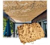 UIHECTA Rete Mimetica, Rete Ombreggiante per Pergolati da Giardino, Reti Solari da Tiro, Tessuto Oxford 210d, per Campeggio, Caccia, Decorazione,Sand,2x5m