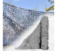 UIHECTA Rete Mimetica, Rete per Privacy, Rete Decorativa Impermeabile Militare, Rete Ombreggiante per Patio, Resistente agli Strappi, Tessuto Oxford 210D, Decorazione per Feste A Tema,Grigio,5x9m