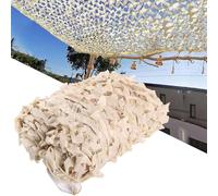 UIHECTA Rete Ombreggiante Militare, Rete Mimetica Beige, Rete Parasole, Tenda da Sole per Patio, Reti Parasole Tiro, per Pergola, Giardino, Piante, Campeggio, Caccia, Decorazione,Beige,5x9m