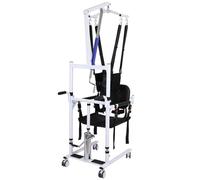UIHECTA Sedia Trasferimento con Sollevatore Elettrico/Manuale per Pazienti, Sedia Doccia con Sollevatore Portatile per Disabili, Altezza Regolabile, con Dispositivo Aggancio, per Anziani,Manual