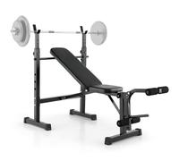 UIHECTA Set Panca Olimpica Regolabile Bilanciere, Set Panca Pieghevole Allenamento Leg Developer, Rack per Squat, Palestra Domestica Piana, Inclinata E Declinata, Sollevamento Pesi