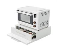 UIHECTA Supporto Microonde in Acciaio con Cassetti Estraibili E Ripiani, Organizzatore Banco per Forni A Microonde Compatti Stazione caffè E Spazio per Elettrodomestici Cucina