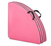 UIHECTA Tappetino per Pole Dance, Tappetino Antiurto Rotondo Pieghevole, Cuscino Sicurezza Anticaduta, con Imbottitura in Schiuma EPE E Rivestimento in PU, per Casa, Palestra, Yoga,Rosa,160 * 5cm