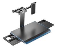 UIHECTA Tavolino Multifunzionale per Seggiolino Auto Tavolino Pieghevole per Laptop sul Sedile Posteriore Vassoio Viaggio in Lega Alluminio per Seggiolino Auto può Contenere Cibo Bevande Libri,Nero