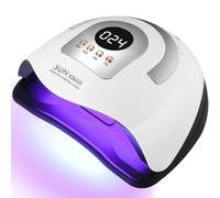 UIHOL 380W Lampada UV LED Unghie, Professionale 81 sfere di lampada a LEDs, Semipermanente Curare Rapidamente Pedicure Fornetto per Tutti i Smalti, Automatico Sensore per Manicure a Casa e in Salone