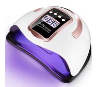 UIHOL Lampada UV LED Unghie, 280W Professionale 66 sfere di lampada a LEDs, Semipermanente Curare Rapidamente Pedicure Fornetto, Automatico Sensore per Manicure a Casa e in Salone, Oro rosa