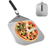 UIHOL Pala per Pizza Corta, Professionale 63,2 x 32cm, Supporto di una Grande Superficie, con Manico Forata Pieghevole per Forno e Barbecue per Cuocere Pane, Longueur Totale 63,2cm