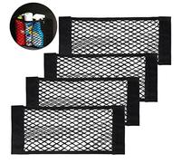 UIHOL Rete Portaoggetti per Auto Bagagliaio (4 PCS 40×25cm), Storage Net Organizers con Adesivi per Car Sedile Groceries, Tasca Telo Protettivo Mesh Net per Universale per SUV, Truck di Auto