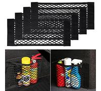 UIHOL Rete Portaoggetti per Auto Bagagliaio (4 PCS 45×25cm), Storage Net Organizers con Adesivi per Car Sedile Groceries, Tasca Telo Protettivo Mesh Net per Universale per SUV, Truck di Auto