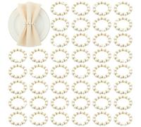 Uiifan 100 portatovaglioli con perle finte e strass, elastici, con strass, per matrimoni, ricevimenti, tavoli, banchetti, casa, cene, feste, colore: oro