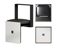 UIILO Sgabello da Parete Pieghevole da Parete Sedia Pieghevole Ultra Sottile da 7 CM Adatta per Sedia Pieghevole da Parete D'ingresso Sedia Pieghevole (A)