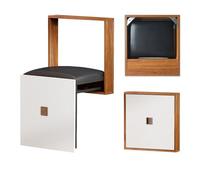 UIILO Sgabello da Pieghevole da Ultra Sottile da 7 CM Adatta per da Parete D'ingresso Sedia Pieghevole (D)