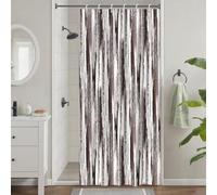 Uiiooazy Tenda Doccia Antimuffa, Tenda da Doccia Piccola 90x180cm Marrone Gradiente Pittura Grigio Sfumata Stretta Tende da Bagno Tessuto Lavabile Impermeabile Tende per Vasca da Bagno con 6 Anelli