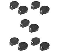 Uikdjgu 10 Pezzi CR2450 Portabatteria per Batterie A 2 Pin Nero
