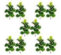 Uikdjgu 10X Piante Artificiali Foglia di Violino Fico Faux Ficus Lyrata Albero Cespugli Finti Pianta per Giardino Finestra Scatola Decor
