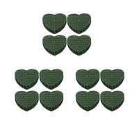 Uikdjgu 12 Blocchi di Gommapiuma Floreale Un Forma di Cuore Fiore Verde Argilla Floreali Un Forma di Cuore Fango Floreale Artificiale con Ventosa