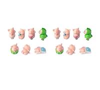 Uikdjgu 14 PZ Maiale nel Plastica Decorazione per La Casa DIY Figurine Paesaggio Accessori Fata Giardino Miniature Decorazioni per La Stanza