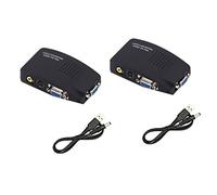 Uikdjgu 2X Adattatore AV Un VGA Convertitore VGA PC Ingresso Composito S-Video Ingresso AV