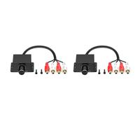 Uikdjgu 2X Amplificatore Audio per Auto Manopola di Controllo del Volume Un Distanza del Livello dei Regolatore del Volume 'Auto di Ingresso e Uscita e Femmina