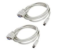 Uikdjgu 2X DB9P A 8P Mini Din RS232 Scarica Bianco 8.2 Ft per PLC -EH