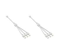 Uikdjgu 2X di Prolunga 5V un 3 Pin per Scheda Madre del Computer Prolunga di Collegamento Hub 1 Punto 3 Splitter ARGB, Bianca