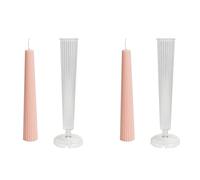 Uikdjgu 2X Kit di Stampi per Candele per Aromaterapia con Colonna Lunga A Strisce, Stampo in Plastica Acrilica per PC, Strumento per Realizzare Candele Fatte A Mano da Chiesa