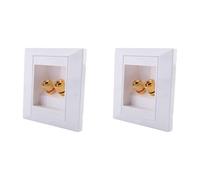 Uikdjgu 2X Muro Presa A Muro Porta Connessione Socket con 2 Banana Jack Speaker