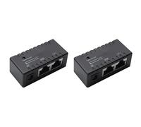 Uikdjgu 2X Poe Splitter Poe Iniettore Rj45 Dc 5,5 mm x 2,1 mm Ingresso Passivo Poe Iniettore Splitter Adattatore Connettore per IP Network Camera (Nero)