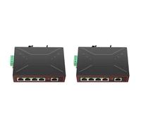 Uikdjgu 2X Switch di Rete Industriale 5 Porte 100M Hub RJ45 Splitter Internet Switch RJ45 Collega e USA Tipo di Guida DIN Enhance Switch