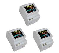 Uikdjgu 3X Din Rail AC Monitor 6IN1 250-450V 100A Tensione Corrente Fattore di Potenza KWH Misuratore di Frequenza di Energia Elettrica VOLT AMP