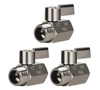 Uikdjgu 3X Mini Valvola un Sfera nel Acciaio Inossidabile 304 (1/2 Pollice Femmina X) Filettatura NPT, Valvola di Controllo Della Testa del Regolatore del Flusso D'Acqua