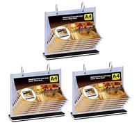 Uikdjgu 3X Supporto per Menu Un Fogli Mobili A4 Supporto da Tavolo Multipagina Menu per Rack Supporto per Menu Supporto per Menu Menu da Tavolo Album Fotografico Cornice per Foto