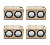 Uikdjgu 4X Kit Scatola Altoparlante Bluetooth DIY L'Amplificatore Audio Elettronico Costruisce il Tuo Suono Altoparlante Bluetooth Portatile con nel Legno
